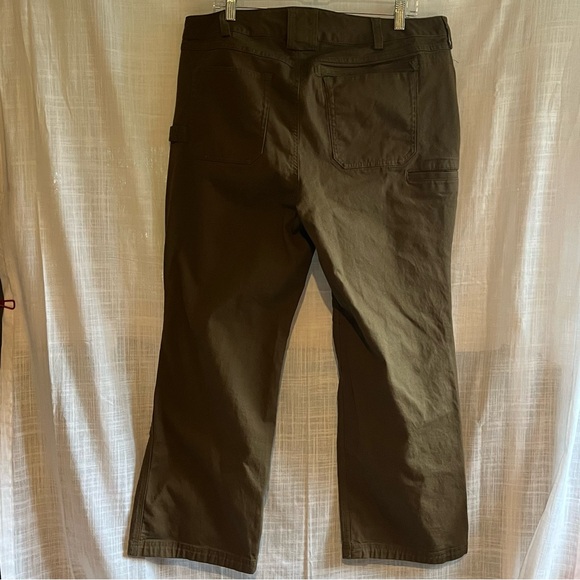Duluth Trading Co Womens Double Knee stretch work pants 18 x 29 Army Green - Picture 5 of 11